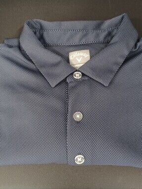 Callaway Mens XL Opti-Dri Sports Golf Polo With All-Over Subtle Print
